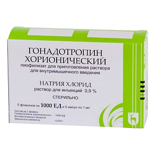 Гонадотропин хорион лиофил д/ин 1000МЕ фл+р-ль 1мл N5 (Москва ЭЗ)