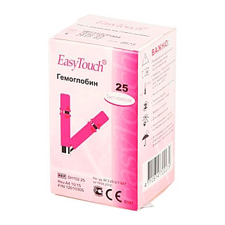 Тест-полоски Easy Touch на гемоглобин SH102-25 N25 (Тайвань)