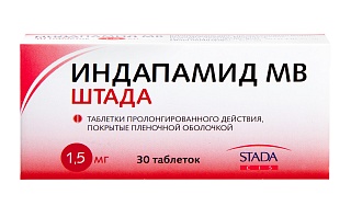 Индапамид МВ таб п/о 1,5мг N30 (Нижфарм)