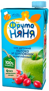 Фруто Няня сок яблоко/шиповник 500мл (Прогресс)