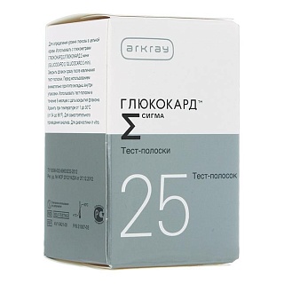 Тест-полоски Глюкокард сигма N25 (Аркрэй)
