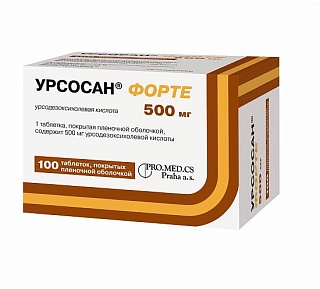 Урсосан Форте таб п/п/об 500мг N100 (Промед)