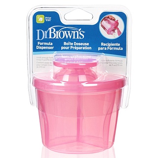 Доктор Браун Дозатор-контейнер д/сух смеси розовый АС038 (Доктор Браун)
