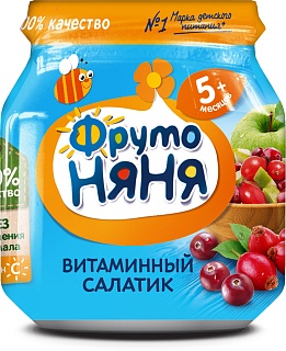 Фруто Няня пюре витаминный салатик 100г (Прогресс)