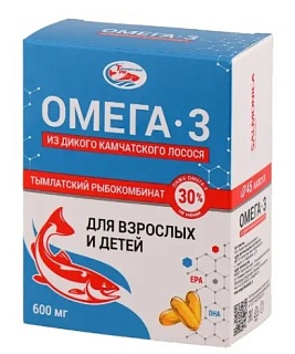 Омега-3 капс 600мг N45 (Тымлатский рыбокомбинат)