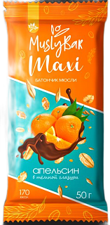 Батончик мюсли апельсин/шоколад 50г (Витамин Продукт)