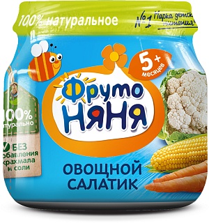 Фруто Няня пюре овощ ассорт 80г (Прогресс)