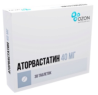 Аторвастатин таб 40мг N30 (Озон)