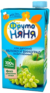 Фруто Няня сок яблоко/виноград с 3лет 500мл (Прогресс)