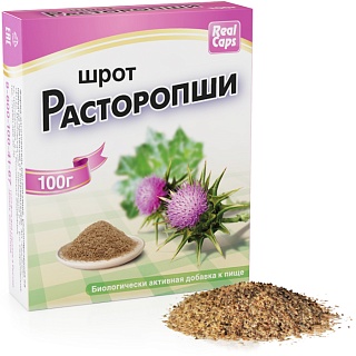 Расторопша шрот 100г (РеалКапс)