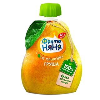 Фруто Няня пюре груша с 4 мес 90г (Прогресс)