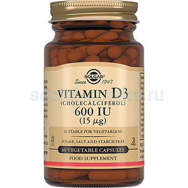 Солгар Витамин D3 600МЕ капс N60 (Солгар)