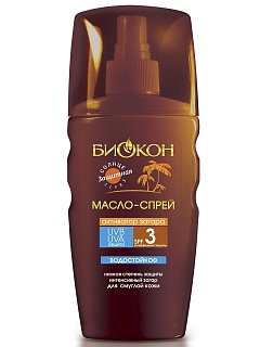 Биокон масло-спрей активатор загара spf3 160мл (Биокон+)