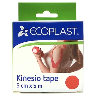 Экопласт кинезио тейп 5смх5м красн (НордеПласт)