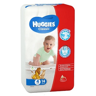 Хаггис Подгузники Классик Эконом макси 7-18кг N14 (Кимберли)