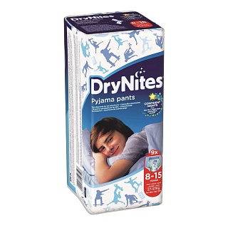 Хаггис Подгузники-трусики ноч Драйнайтс д/мал 27-57кг N9 (Кимберли)