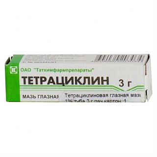 Тетрациклин мазь глаз 1% 3г (Татхимфарм)