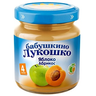 БЛ Пюре яблоко/абрикос 100г (Фаустово)