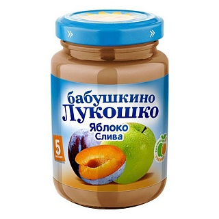 БЛ Пюре яблоко слива с 5мес 200г (Комплекс-Агро)
