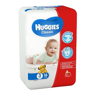 Хаггис Подгузники Классик 4-9кг N16 (Кимберли)