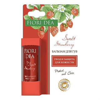 Фьори Дея бальзам д/губ ухажив слад клубника 4,5г