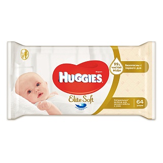 Хаггис салфетки влаж дет Ультра элит софт N64 (Кимберли-Кларк)