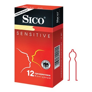 Презервативы Sico SENSITIVE Контур. анатом. формы №12 (Болеар)
