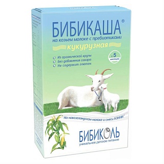 Бибикаша каша кукурузная на козьем молоке с 4 мес 200г (Бибиколь)