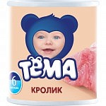 Тема пюре кролик гомогенизированный с 6 месяцев 100г (Тихорецк ЗДМК)