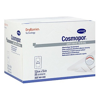Хартманн повязка Космопор а/бакт с серебром 5х7,2см N25 (Хартманн)