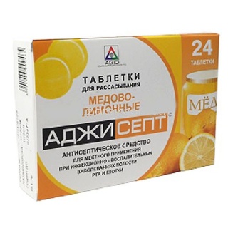 Аджисепт мед/лимон таб N24 (Аджио)